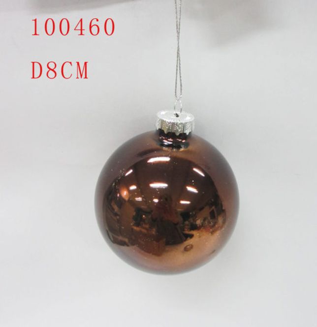 Hovedbilde Moshi julekule munnblåst lillarød 100460