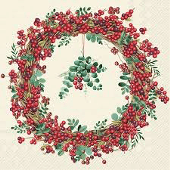 Hovedbilde  Kaffe Berry wreath crem