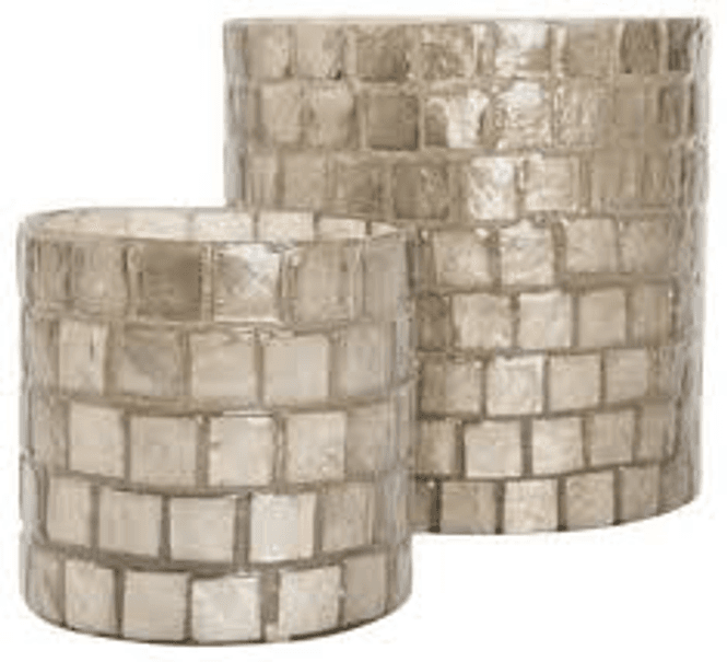 Hovedbilde Lyslykt Velsao Brock Capiz nougat liten