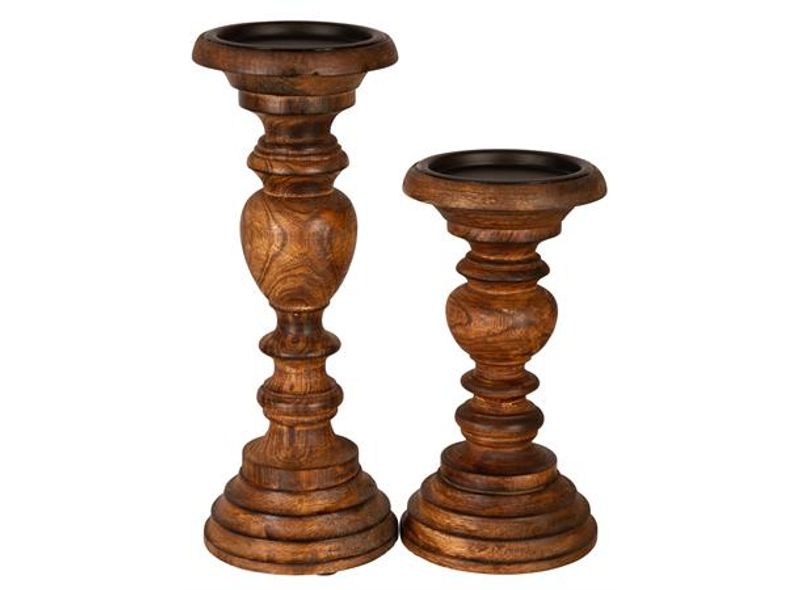Lysestake tre mørk brun 20cm