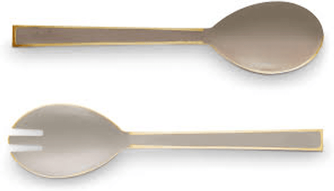 Hovedbilde Set/2 Enamelled salad server khaki 25cm